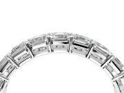 Asscher Cut Lab-Grown Diamond Half Eternity Wedding Band with Shared-Prong Setting in Platinum
