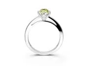 Solitaire Engagement Ring Setting for Fancy Yellow Marquise Center with Basket Rail and Prong Head in Platinum