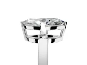 Solitaire Engagement Ring Setting for Marquise Center with Plain Band and Flat Tab Prong Head in White Gold