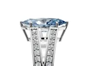 Split Shank Engagement Ring Setting for Fancy Blue Marquise Center with Pave Split Shank and Prong Head in Sterling Silver