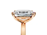 Fancy Pink Marquise and Emerald Cut Lab-Grown Diamond Toi et Moi Engagement Ring with Prong-Set Stones in Rose Gold