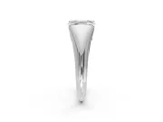 Tension Engagement Ring Setting for Emerald Cut Center with Wide Tapered Band and Tension Head in Sterling Silver