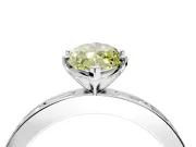 Solitaire Engagement Ring Setting for Fancy Yellow Marquise Center with Channel Baguette Band and Prong Head in Platinum