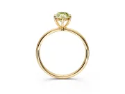 Solitaire Engagement Ring Setting for Fancy Yellow Marquise Center with Straight Thin Band and Prong Head in Yellow Gold