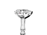 Solitaire Engagement Ring Setting for Pear-Shaped Center with Bamboo Band and Prong Head in Platinum