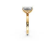 Oval and Emerald Cut Lab-Grown Diamond Toi et Moi Engagement Ring with Prong-Set Stones in Yellow Gold