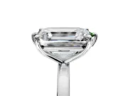 Fancy Green Marquise and Emerald Cut Lab-Grown Diamond Toi et Moi Engagement Ring with Prong-Set Stones in Platinum