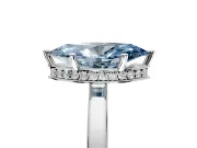 Hidden Halo Engagement Ring Setting for Fancy Blue Marquise Center with Wide Flat Plain Band and Prong Head in Platinum