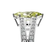Split Shank Engagement Ring Setting for Fancy Yellow Marquise Center with Pave Split Shank and Prong Head in Platinum