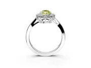 Starburst Halo Engagement Ring Setting for Fancy Yellow Marquise Center with Flat Cathedral Band and Prong Head in Sterling Silver
