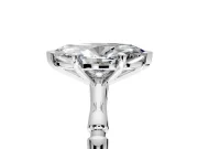 Solitaire Engagement Ring Setting for Marquise Center with Bamboo Band and Prong Head in Platinum