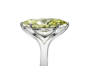 Solitaire Engagement Ring Setting for Fancy Yellow Marquise Center with Plain Split Shank and Prong Head in Sterling Silver