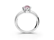 Tension Engagement Ring Setting for Fancy Pink Marquise Center with Wide Flat Band and Tension Head in Platinum