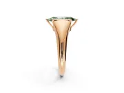 Tension Engagement Ring Setting for Fancy Green Marquise Center with Wide Tapered Band and Tension Head in Rose Gold
