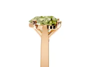 Solitaire Engagement Ring Setting for Fancy Yellow Heart-Shaped Center with Tapered Shoulders and Prong Head in Rose Gold