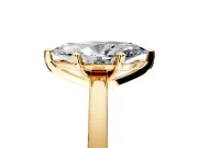 Solitaire Engagement Ring Setting for Marquise Center with Basket Rail and Prong Head in Yellow Gold