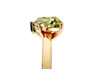 Solitaire Engagement Ring Setting for Fancy Yellow Heart-Shaped Center with Basket Rail and Prong Head in Yellow Gold