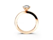 Solitaire Engagement Ring Setting for Marquise Center with Channel Baguette Band and Prong Head in Rose Gold