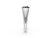 Tension Engagement Ring Setting for Fancy Green Round Cut Center with Wide Tapered Band and Tension Head in Platinum