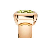 Solitaire Engagement Ring Setting for Fancy Yellow Asscher Cut Center with Wide Band and Bezel Head in Rose Gold