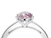 Solitaire Engagement Ring Setting for Fancy Pink Marquise Center with Basket Rail and Prong Head in Platinum