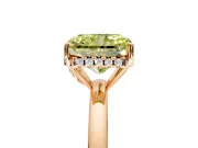 Solitaire Engagement Ring Setting for Fancy Yellow Radiant Cut Center with Fine Wire Band and Prong Head in Rose Gold