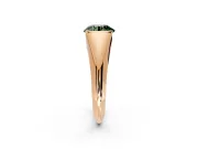 Tension Engagement Ring Setting for Fancy Green Round Cut Center with Wide Tapered Band and Tension Head in Rose Gold