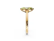 Solitaire Engagement Ring Setting for Fancy Yellow Marquise Center with Narrow Cathedral Band and Prong Head in Yellow Gold