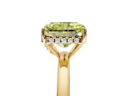 Solitaire Engagement Ring Setting for Fancy Yellow Radiant Cut Center with Fine Wire Band and Prong Head in Yellow Gold