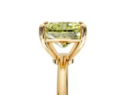 Minimalist Solitaire Engagement Ring Setting for Fancy Yellow Radiant Cut Center with Thin Band and Prong Head in Yellow Gold