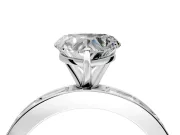 Solitaire Engagement Ring Setting for Heart-Shaped Center with Channel Baguette Band and Prong Head in Platinum