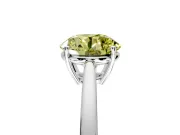 Solitaire Engagement Ring Setting for Fancy Yellow Round Cut Center with Open Cathedral Shoulders and Prong Head in Sterling Silver