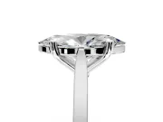 Solitaire Engagement Ring Setting for Marquise Center with Tapered Shoulders and Prong Head in White Gold