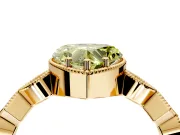 Milgrain Bezel Engagement Ring Setting for Fancy Yellow Heart-Shaped Center with Marquise Stations and Bezel Head in Yellow Gold