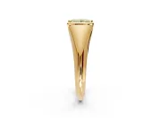 Tension Engagement Ring Setting for Fancy Yellow Princess Cut Center with Wide Tapered Band and Tension Head in Yellow Gold
