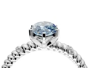 Rope Engagement Ring Setting for Fancy Blue Marquise Center with Accent Shoulders and Prong Head in Platinum