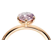 Low-Set Solitaire Engagement Ring Setting for Fancy Pink Marquise Center with Thin Plain Band and Prong Head in Rose Gold