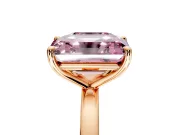 Fancy Pink Asscher Cut and Emerald Cut Lab-Grown Diamond Toi et Moi Engagement Ring with Prong-Set Stones in Rose Gold