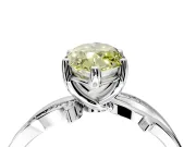 Solitaire Engagement Ring Setting for Fancy Yellow Marquise Center with Pave and Plain Crossover Band and Prong Head in Platinum