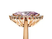 Starburst Halo Engagement Ring Setting for Fancy Pink Marquise Center with Thin Round-Wire Band and Prong Head in Rose Gold