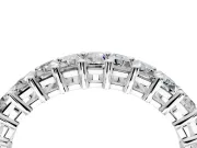 Baguette Lab-Grown Diamond Half Eternity Wedding Band with Shared-Prong Setting in Platinum