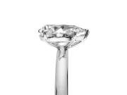 Low-Set Solitaire Engagement Ring Setting for Pear-Shaped Center with Thin Plain Band and Prong Head in Platinum
