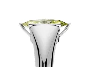 Tension Engagement Ring Setting for Fancy Yellow Marquise Center with Wide Tapered Band and Tension Head in Sterling Silver