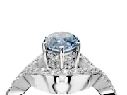 Halo Engagement Ring Setting for Fancy Blue Marquise Center with Pave Infinity Twist Band and Prong Head in Platinum
