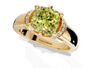 Solitaire Engagement Ring Setting for Fancy Yellow Cushion Cut Center with Wide Band, Pave Collar and Prong Head in Yellow Gold