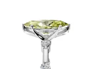 Solitaire Engagement Ring Setting for Fancy Yellow Marquise Center with Bezel Station Band and Prong Head in White Gold
