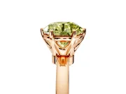 Solitaire Engagement Ring Setting for Fancy Yellow Round Cut Center with Plain Band and Tulip Prong Head in Rose Gold