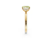 Solitaire Engagement Ring Setting for Fancy Yellow Radiant Cut Center with Plain Band, Open Basket and Prong Head in Yellow Gold