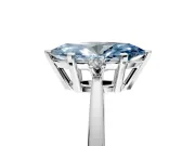 3 Stone Engagement Ring Setting for Fancy Blue Marquise Center with Low-Set Round Cut Accents and Prong Head in Platinum