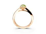 Solitaire Engagement Ring Setting for Fancy Yellow Marquise Center with Princess Cut Channel Band and Prong Head in Rose Gold